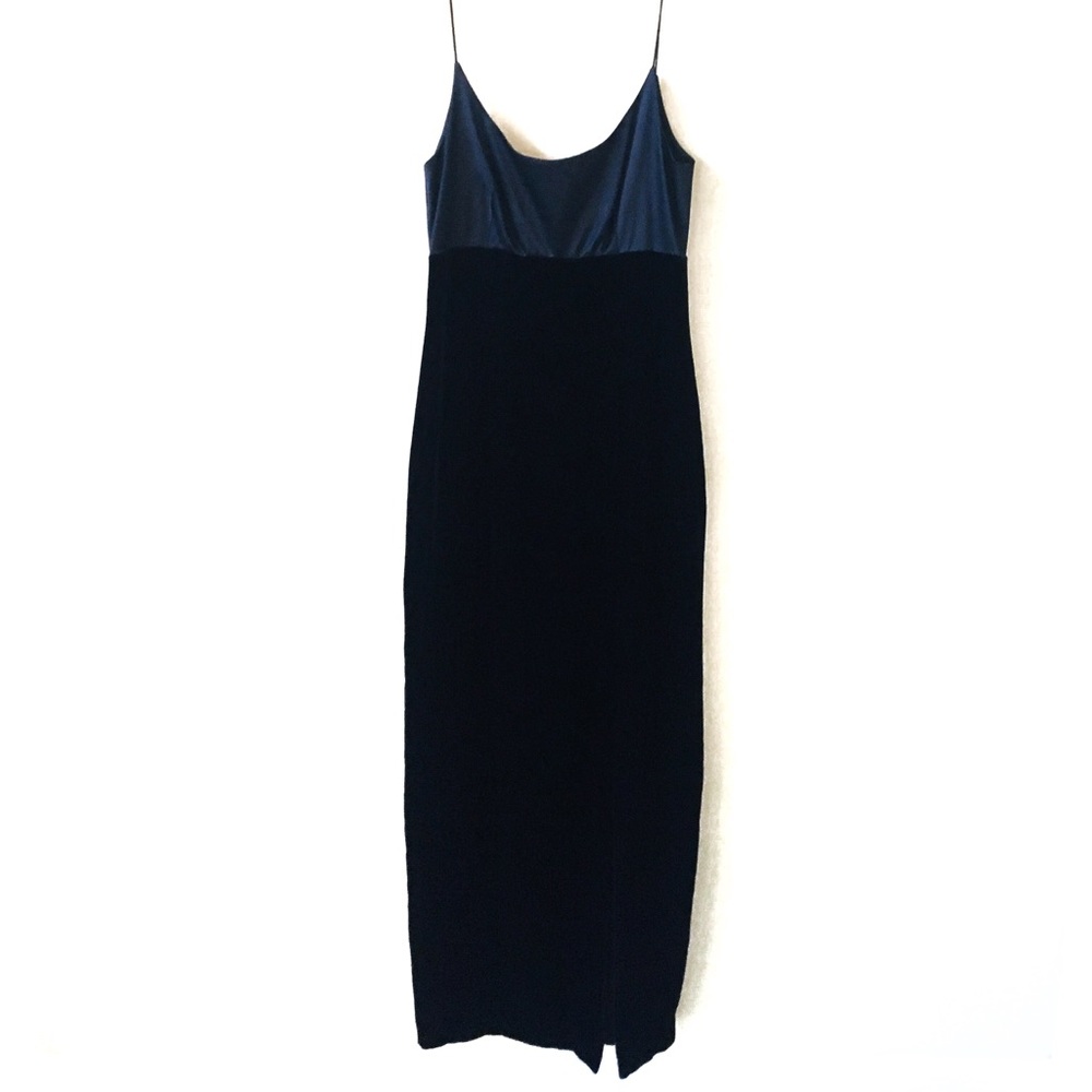 Kay Unger Evening Silk & Velvet Formal Gown